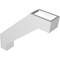 Ekena Millwork 3-in. W x 14-in. D x 14-in. H Burlington Architectural Grade PVC Knee Brace BRCP03X14X14BUR - alternate 5